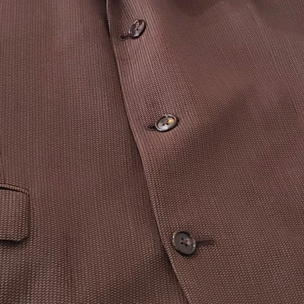 CALVIN KLEIN 44R Brown Tan 100% Pure New Wool Sport Coat Blazer Jacket 3 Button